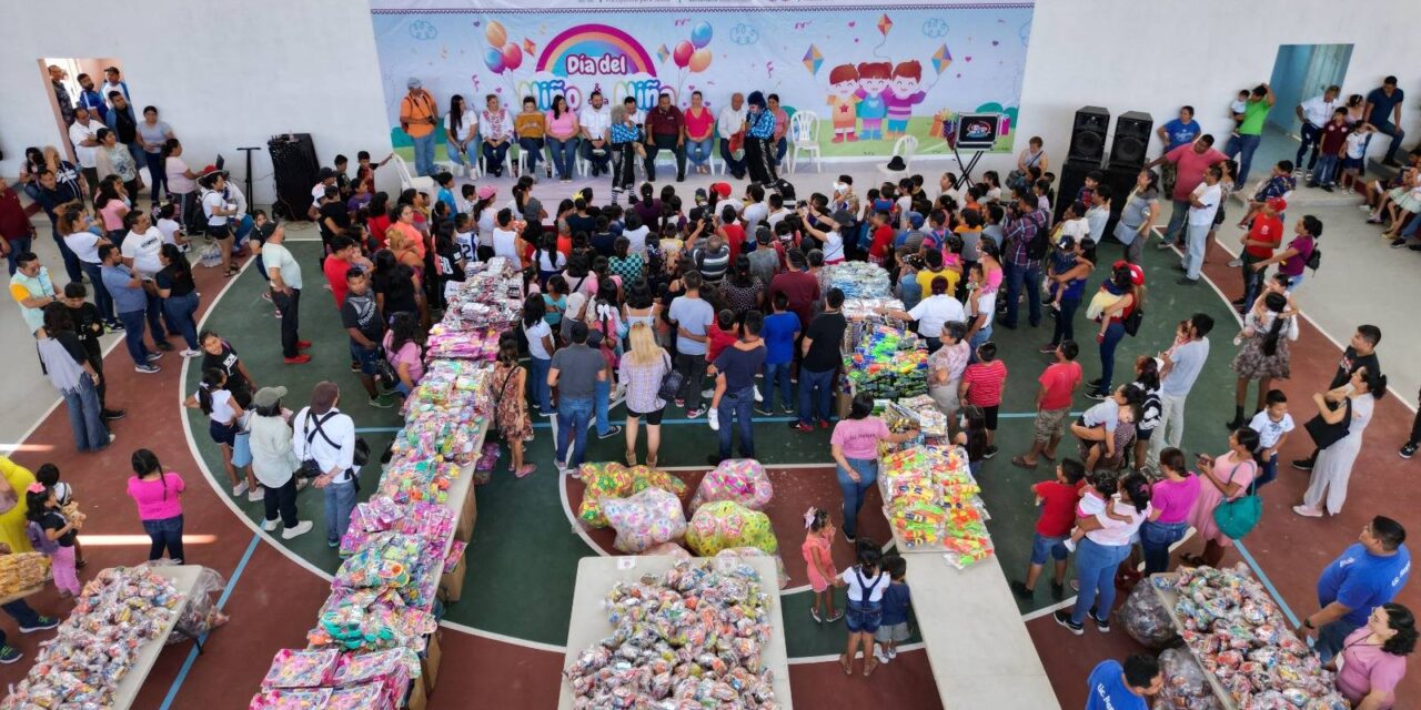 Coatzintla: Cabecera y comunidades de fiesta al conmemorarse a niños y niñas en su día