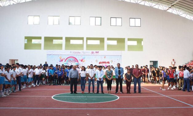 Coatzintla: Inauguran autoridades olimpiada intersecundarias en esta cabecera municipal