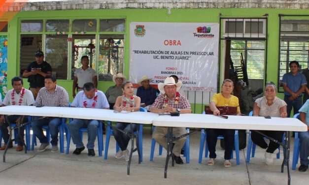 Tepetzintla: Rehabilitación de aulas en preescolar Benito Juárez García de la localidad de Tierra Blanca