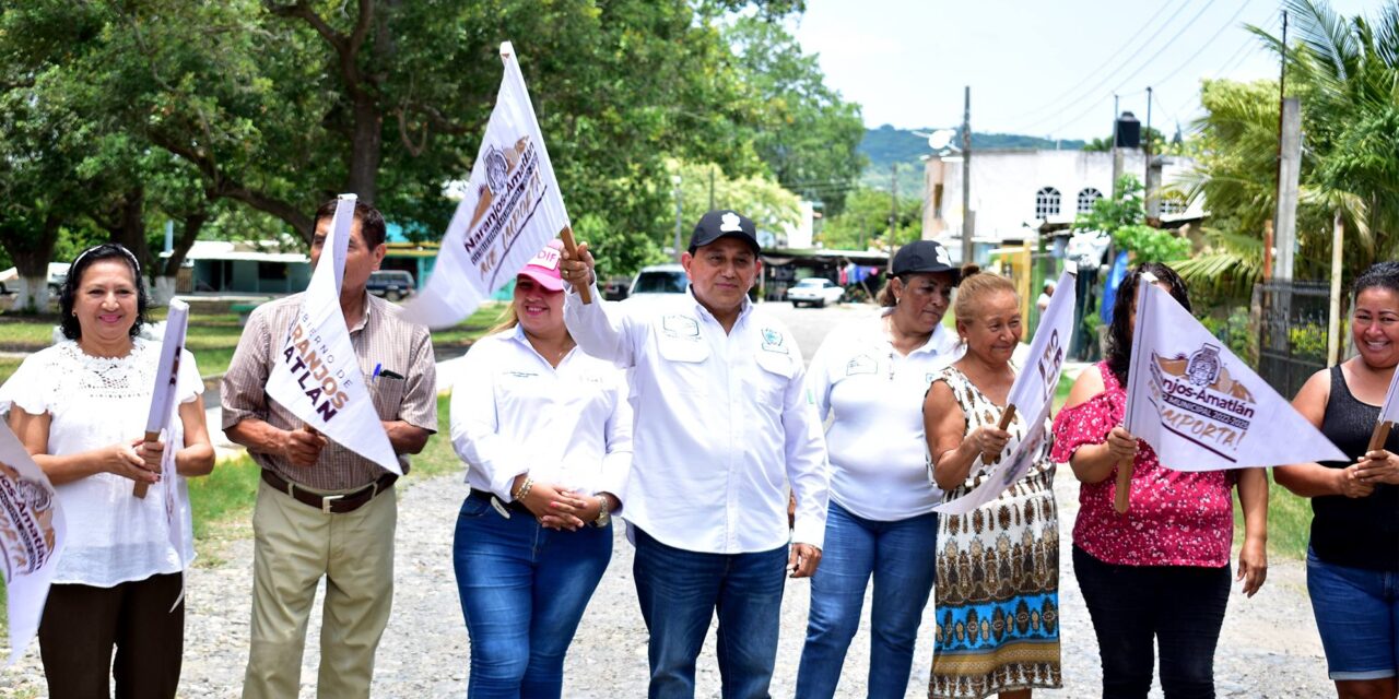 Naranjos: Alcalde da banderazo de inicio de obra en la Col. Emiliano Zapata
