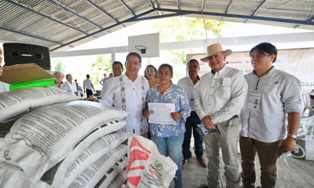 PRODUCTORES DE TUXPAN RECIBIERON MAS DE 255 TONELADAS DE ABONO DEL «PROGRAMA FERTILIZANTES PARA EL BIENESTAR «