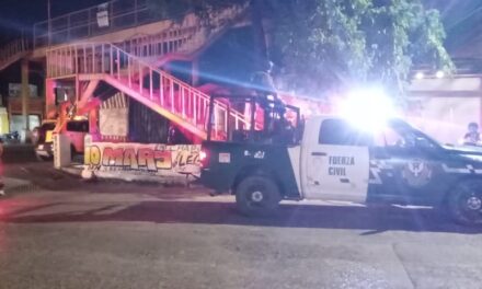 Accidente en Álamo: Limpiaparabrisas resulta electrocutado en puente peatonal.