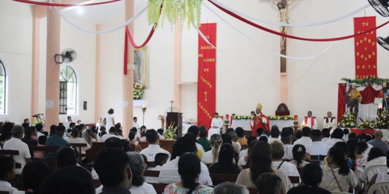 Ozuluama: Misa en honor a San Pedro y San Pablo en la parroquia de Cucharas