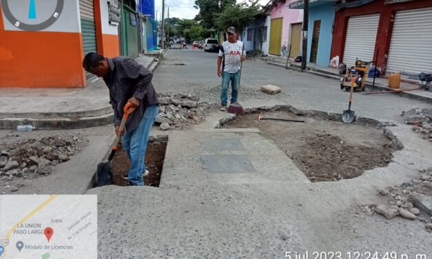 Martínez de la Torre: Reposición de pavimento en la avenida 5 de Febrero