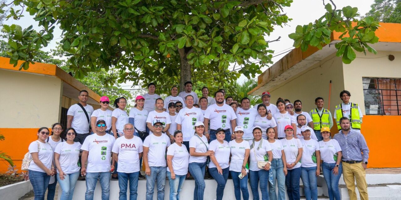 Tuxpan: Se realizó “Tequio” en la Escuela Primaria General Lázaro Cárdenas, de la comunidad Banderas