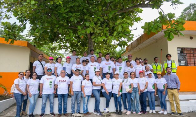 Tuxpan: Se realizó “Tequio” en la Escuela Primaria General Lázaro Cárdenas, de la comunidad Banderas
