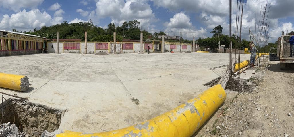 Coatzintla: Habrá un domo más; en Miguel Hidalgo se reconstruye el que ya existía