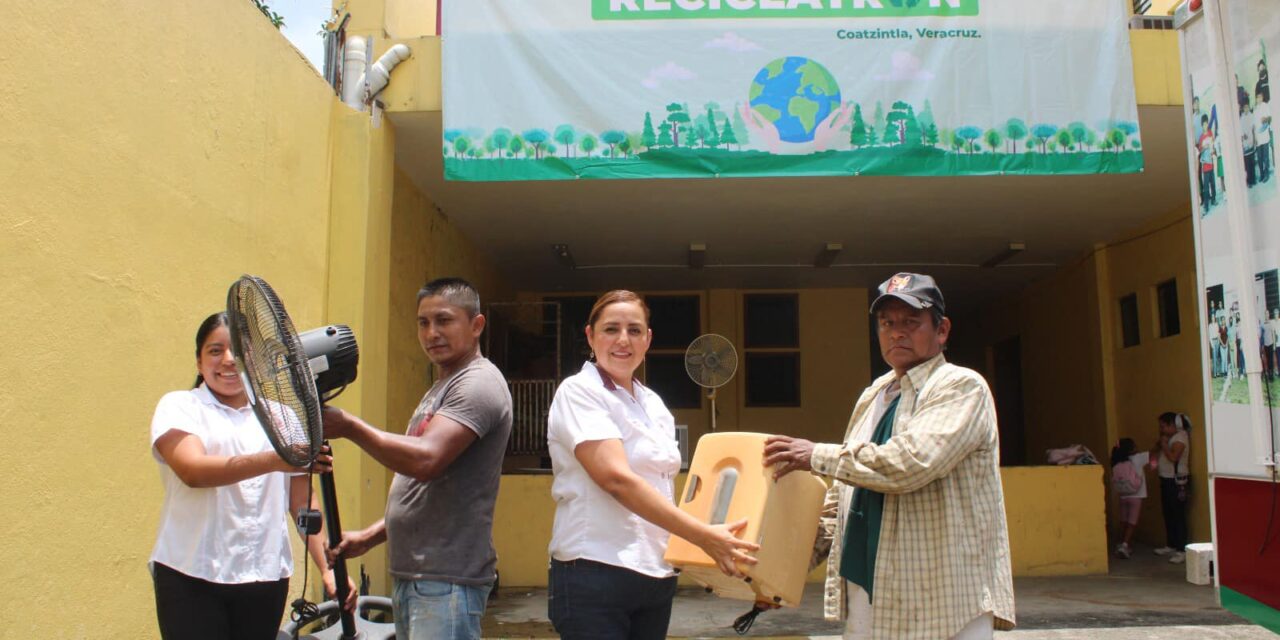 Coatzintla: Terminó campaña de reciclatrón con excelente respuesta ciudadana