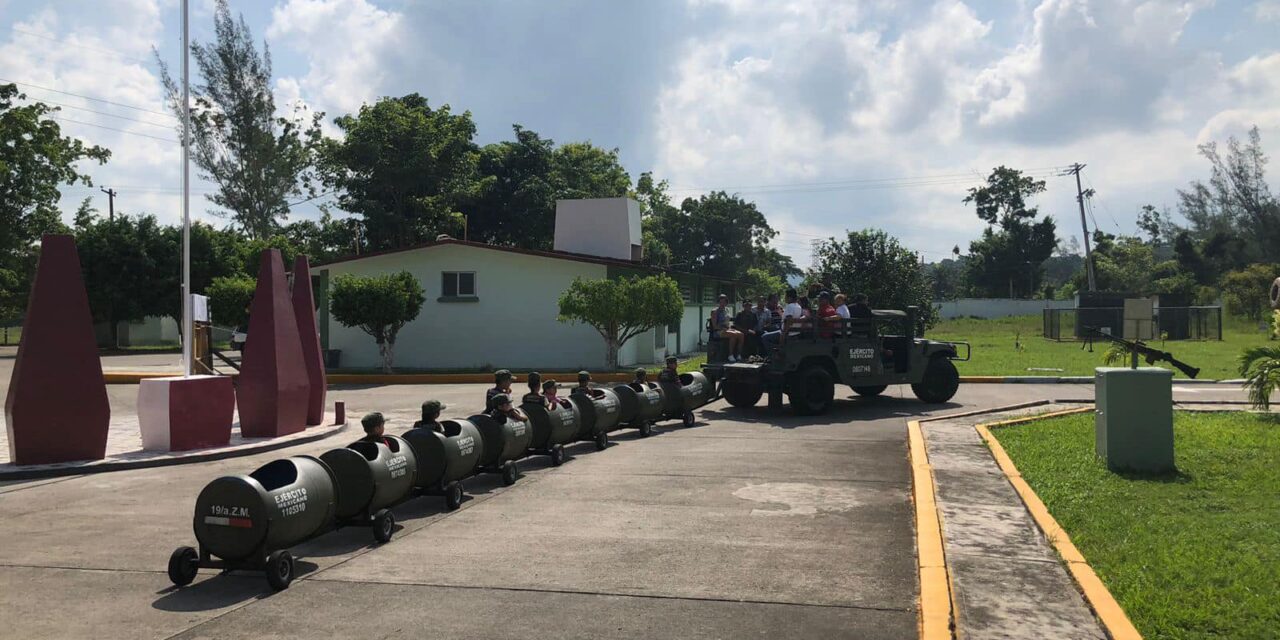 Exitoso Paseo Dominical brinda a niños de Coatzintla experiencia única en el Séptimo Batallón de Infantería