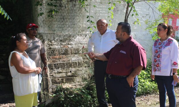 Coatzintla: El ayuntamiento construye muro de contención en barrio de Xico