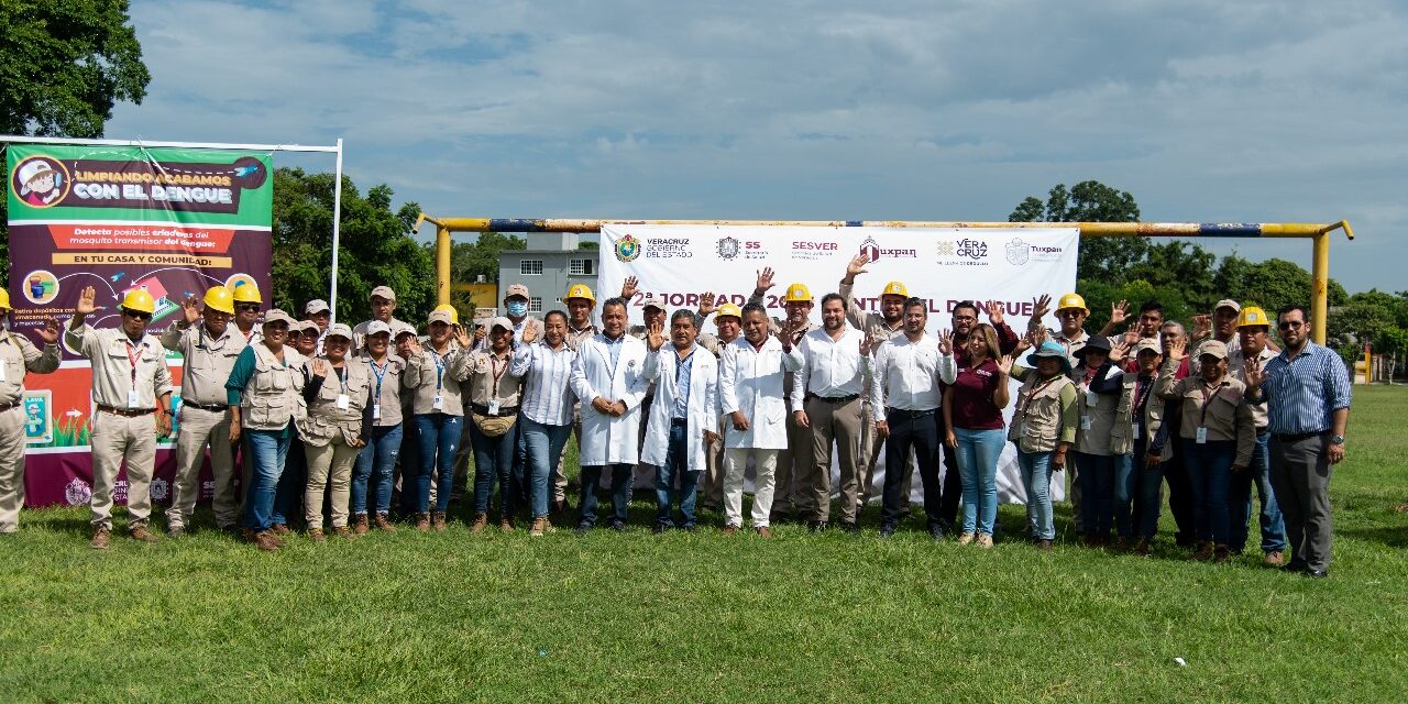 Gobierno de Tuxpan y Secretaría de Salud realizan acciones de prevención contra el dengue