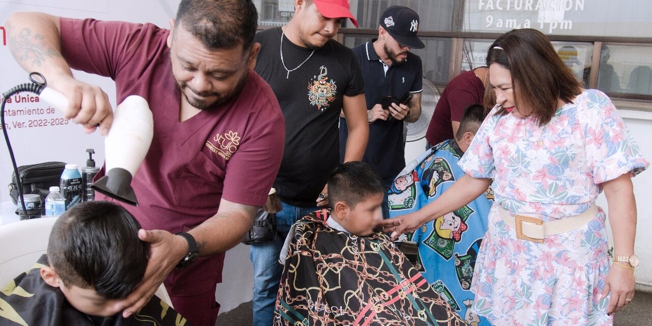 Tuxpan: Un gran número de estudiantes tuxpeños beneficiados con cortes de cabello gratuitos