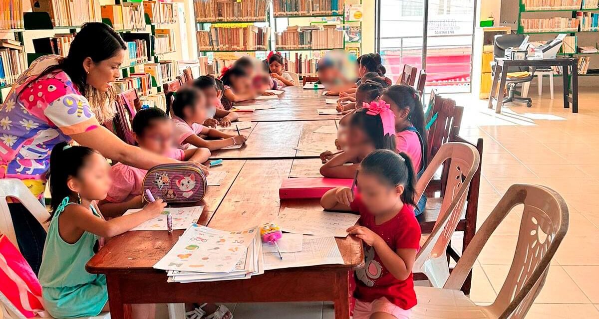 Tepetzintla: Inician cursos de regularización de verano infantil a cargo del departamento de Educación y Cultura