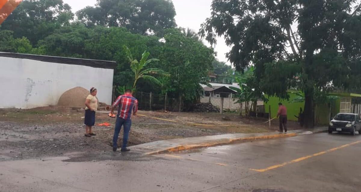 Tepetzintla: inspección ocular de campo en la calle Narciso Mendoza de la Cabecera Municipal