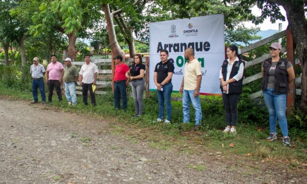 Chontla: iniciamos la construcción de pavimento de la calle Benito Juárez