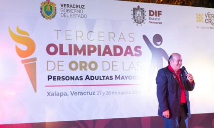 Chontla: inauguración de la 3era Olimpiada de Oro para las Personas Adultas Mayores
