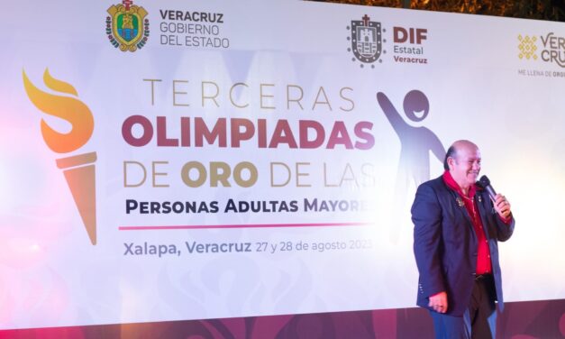 Chontla: inauguración de la 3era Olimpiada de Oro para las Personas Adultas Mayores