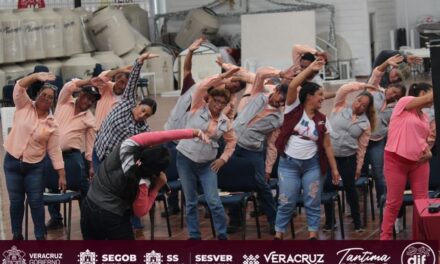 SESVER REALIZA TALLER DE SALUD PARA PERSONAS DEL H. AYUNTAMIENTO Y COMITÉ MUNICIPAL DE TANTIMA