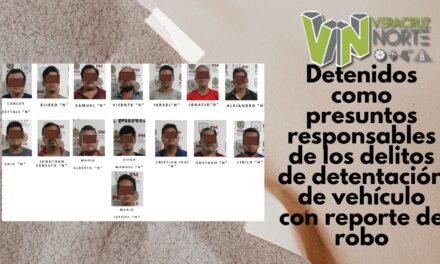 Martínez de la Torre: Detenidos como presuntos responsables de los delitos de detentación de vehículo con reporte de robo