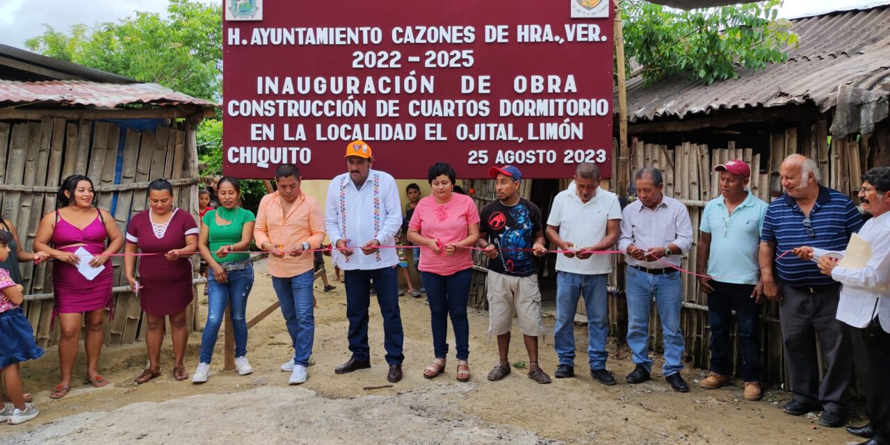 Cazones: Inauguración de obra «construcción de cuartos dormitorios En la localidad de El Ojital