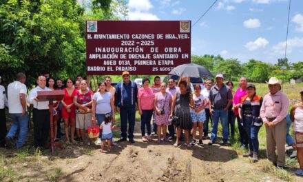 CAZONES: INAUGURACIÓN DE OBRA «AMPLIACIÓN DE DRENAJE SANITARIO EN EL BARRIO PARAÍSO (PRIMERA ETAPA)»