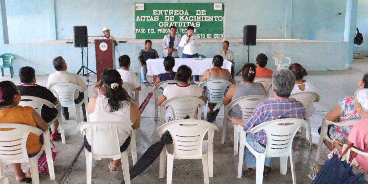 Tecolutla: Entrega de actas de nacimiento certificadas y gratuitas