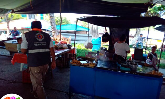 Tepetzintla: Protección civil Realiza un recorrido en la plaza