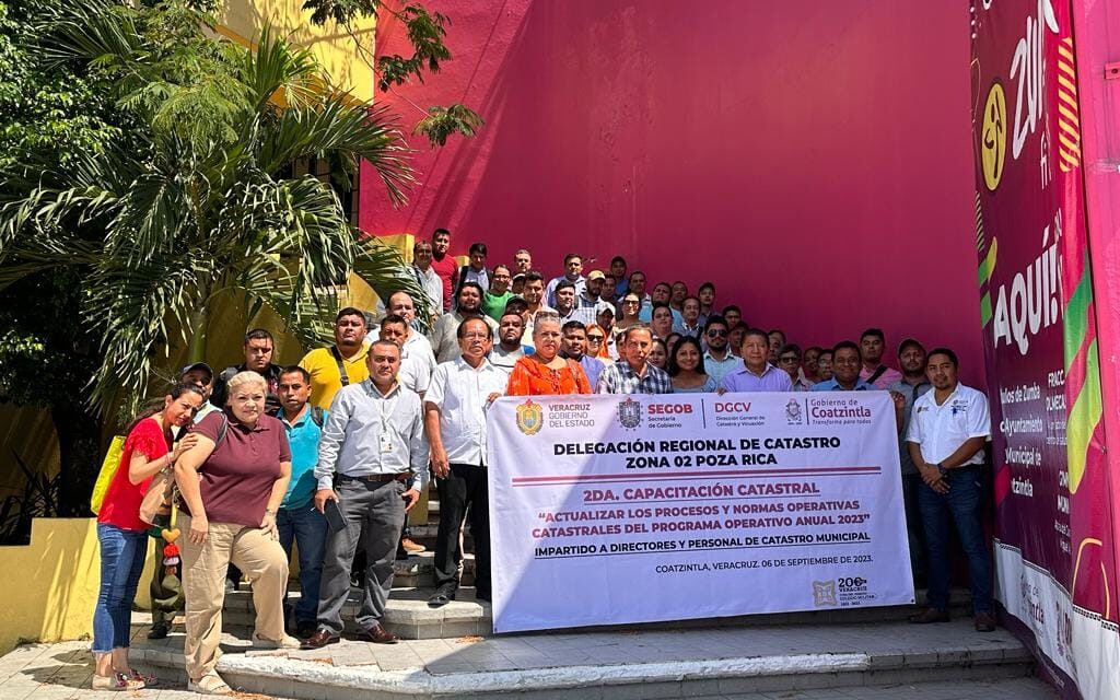 Realiza curso en Coatzintla delegación regional de catastro