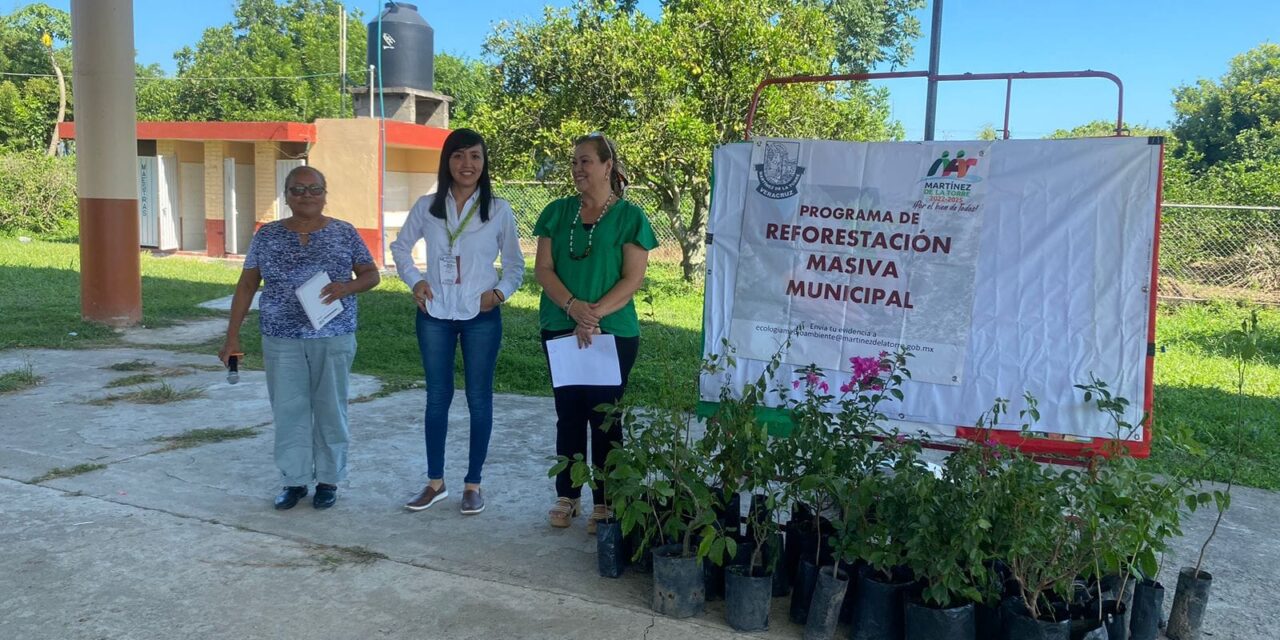 Martínez de la Torre: Reforestación Masiva en la Escuela Primaria Benito Juárez de Salvador Diaz Mirón