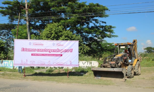 Dan banderazo a construcción de bulevar “Adolfo López Mateos” de Coatzintla