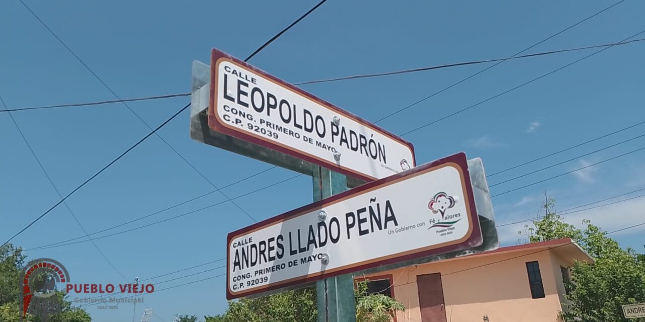 Pueblo Viejo: Entrega de arteria pavimentada en la calle Leopoldo Pavón