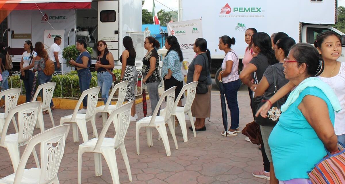 Tepetzintla: último día de la jornada médica por la paraestatal Petróleos Mexicanos (PEMEX)