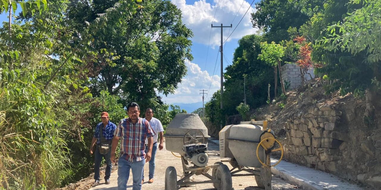 Avance en la Obra de la Comunidad de Tlachiquile en Ixhuatlán de Madero