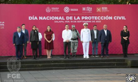 Fiscal General reconoce a las y los integrantes de los sistemas nacional y estatal de protección civil