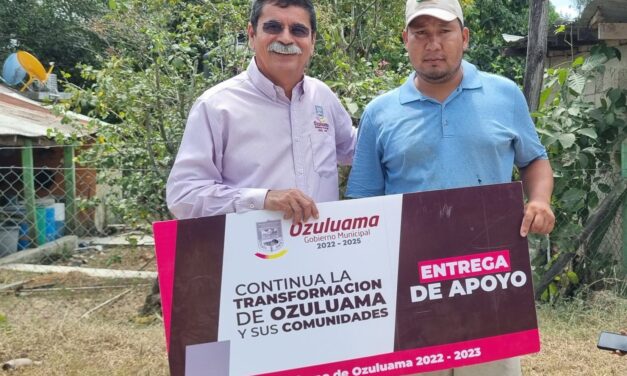 Ozuluama: Entrega de Apoyos por parte del Alcalde Agustín Ramos Hernández en Paso San Andrés