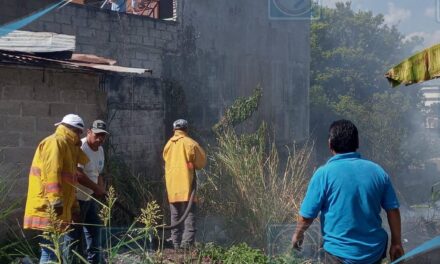Tantoyuca: Rápida Acción de Protección Civil en Combate a Incendio en la Zona Centro