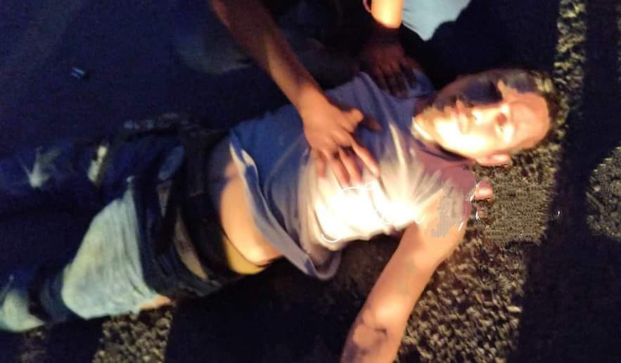 Motociclista Sufre Accidente en la Carretera Álamo-Potrero del Llano