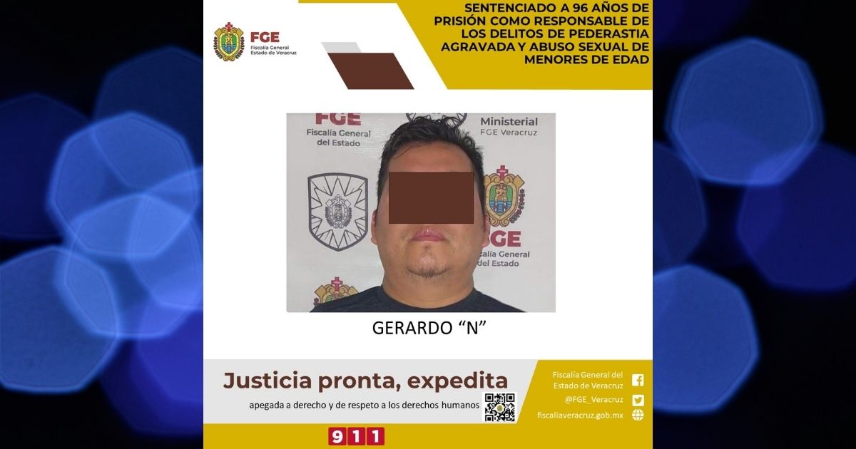 Sentenciado a 93 años de prisión por pederastia agravada y abuso sexual de menores en Chicontepec