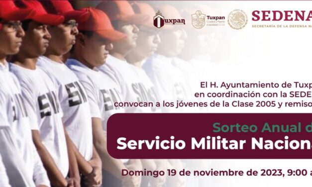 Se realizará el Sorteo Anual del Servicio Militar Nacional para clase 2005 y remisos
