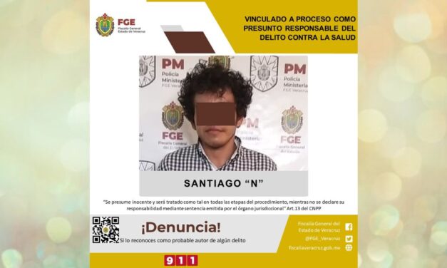 Vinculado a proceso como presunto responsable del delito contra la salud