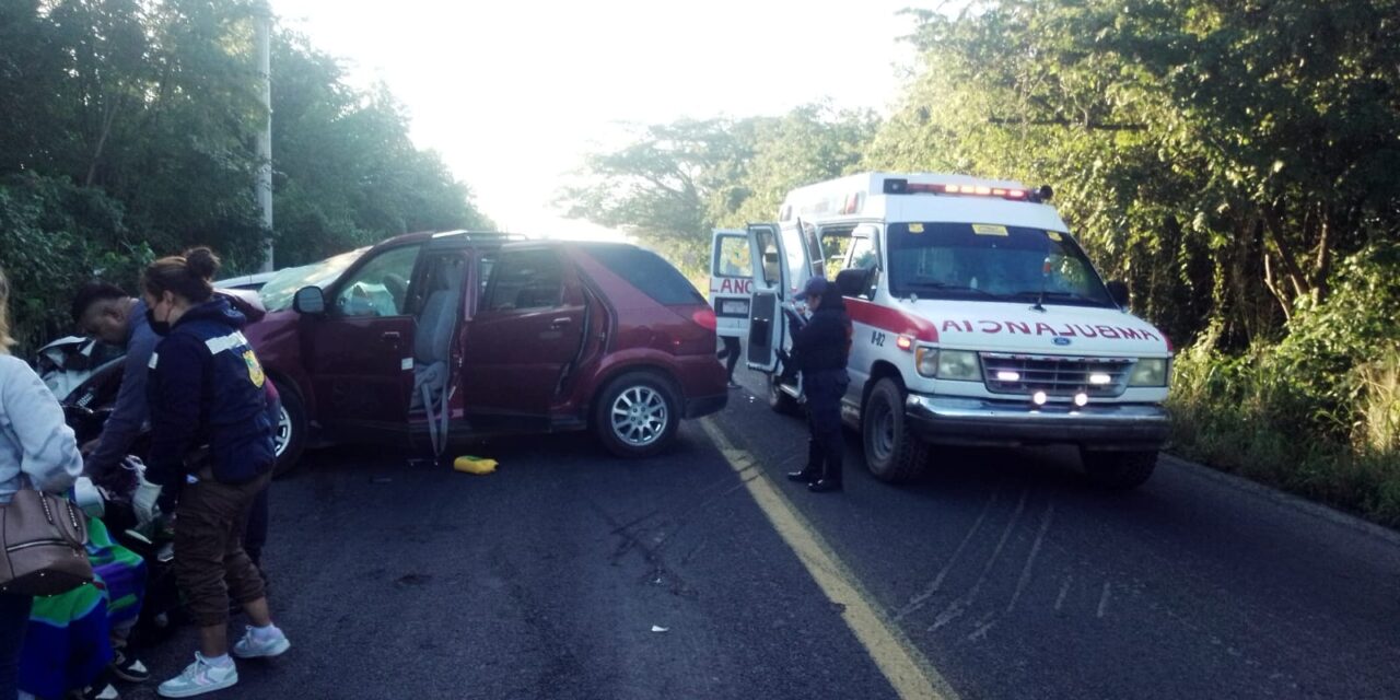 Terrible accidente deja siete lesionados en la Tuxpan-Tampico