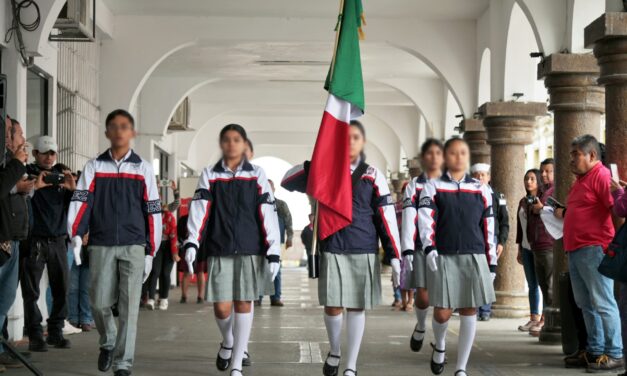 Participa secundaria general Núm. 1 “Emiliano Zapata” en el Lunes Cívico