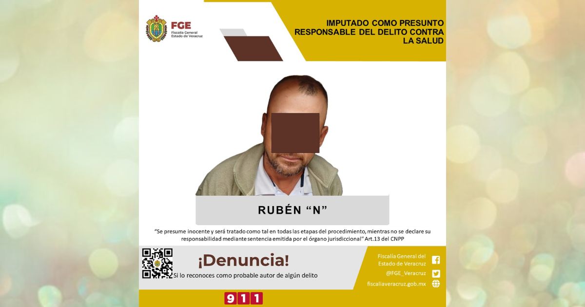 Misantla: Imputado como presunto responsable del delito contra la salud