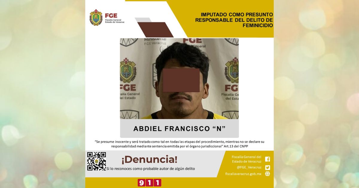 Imputado como presunto responsable del delito de feminicidio de su madre en Ángel R. Cabada