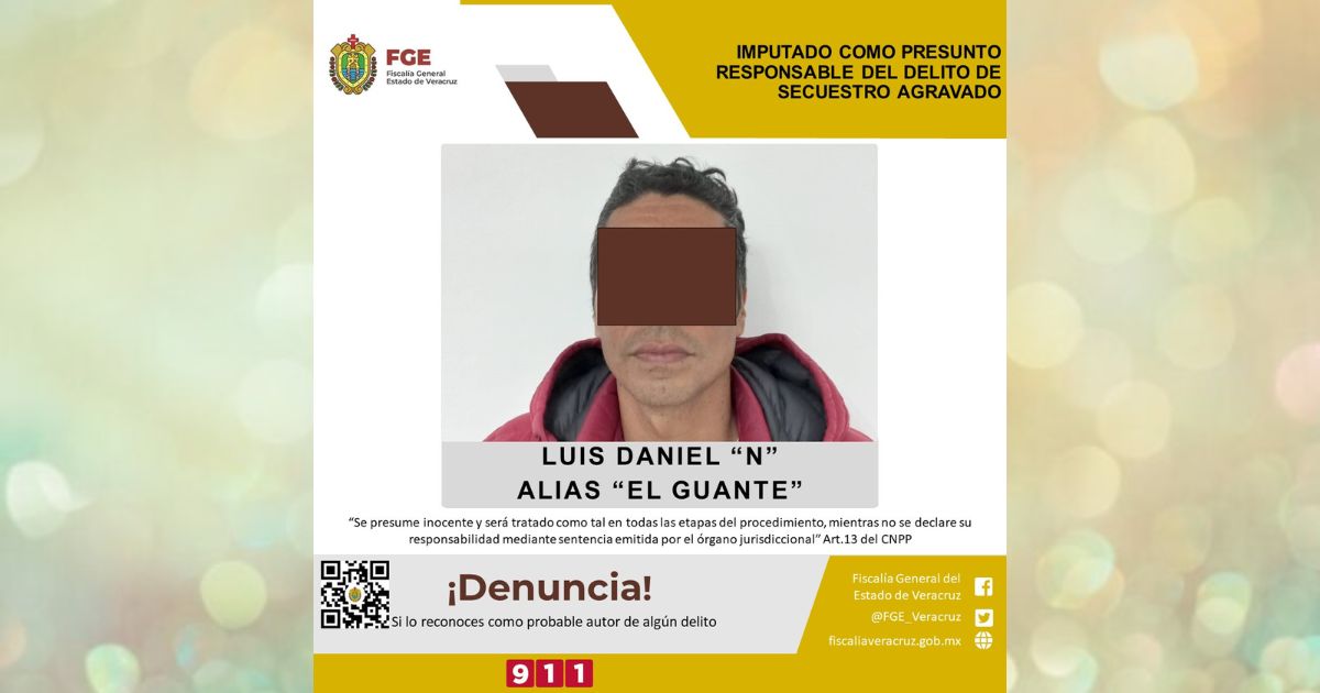 Imputado como presunto responsable del delito de secuestro agravado en Misantla