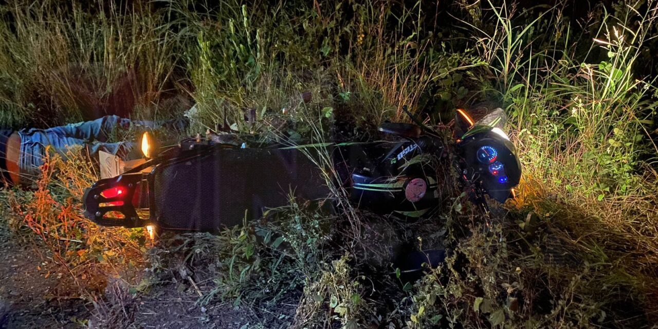 Motociclista accidentado en Álamo es trasladado de emergencia al hospital