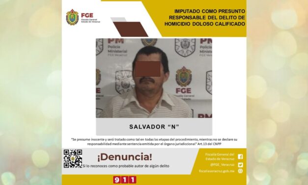 Misantla: Imputado como presunto responsable del delito de homicidio doloso calificado