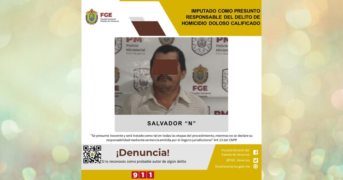 Misantla: Imputado como presunto responsable del delito de homicidio doloso calificado