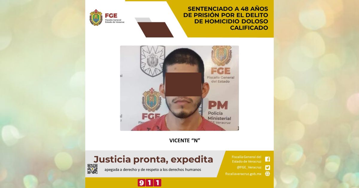 Misantla: Sentenciado a 48 años de prisión por el delito de homicidio doloso calificado