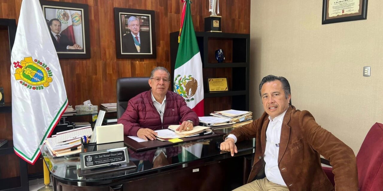 Operativo coordinado para proteger la tranquilidad que ha gozado Tuxpan; el Gobernador Cuitláhuac García Jiménez se reunió con el alcalde José Manuel Pozos Castro